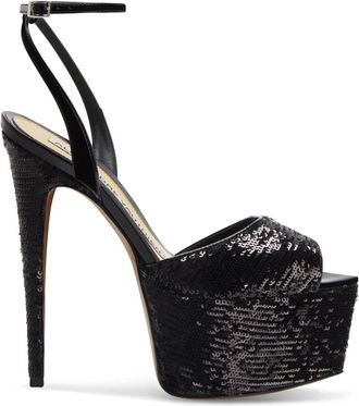 Alexandre Vauthier Sandali con paillettes 160mm - Nero