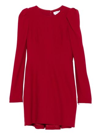 Alexander McQueen puff-sleeve fitted dress - women - Viscose/Acetate - 42 - Red
