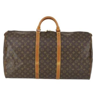 Louis Vuitton Pre-owned Weekend Bags, unisex, Brown, Size: ONE SIZE Pre-owned Canvas Weekend Bag