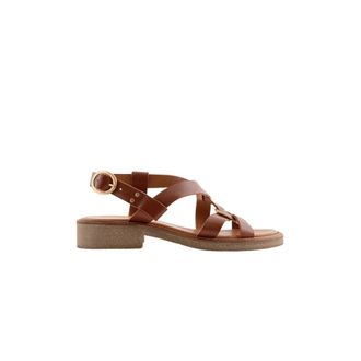 Maison Toufet Schoenen, Dames, Bruin, 38 EU, Leer, Sandale Ma&eacute;
