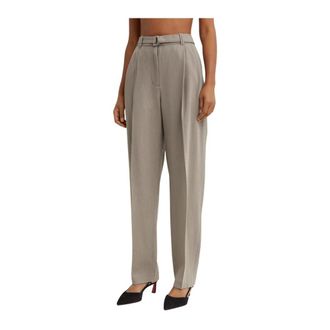3.1 Phillip Lim 3.1 Phillip Lim, Tapered Trousers, female, Gray, Size: S Belted Woven Tapered Pants