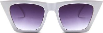 Generic Mens Driving Outdoor Sunglasses Commuting Womens Vacation Sun Glasses(White)