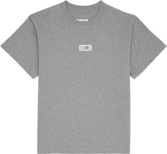 Maison Margiela Numeriek Katoenen T-shirt - Heren - T-shirts - Grijs - XL - Katoen - Tops