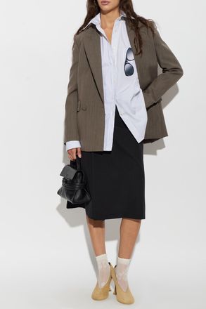 Moschino Double-breasted Blazer, Womens, Brown