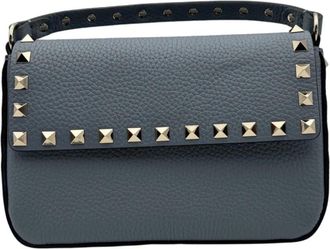 Valentino Garavani Cross Body Bags, female, Gray, Size: ONE SIZE Small Rockstud Crossbody Bag