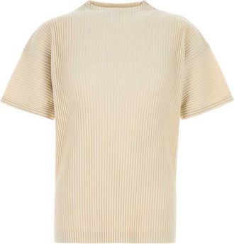 Issey Miyake Beige Round Neck T-Shirt