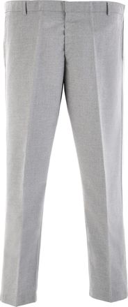 Generic Mens Formal Trousers - Smart Straight Leg Office and Casual Work Trousers with Flat Front and Pockets, UK Waist Sizes 30-50 Inches Light Grey