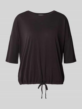 Christian Berg T-Shirt aus Modal-Mix mit Tunnelzug in Black, Gr&ouml;&szlig;e XXL