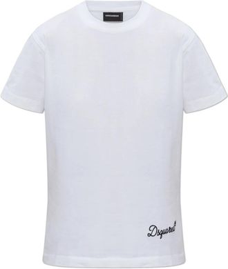 Dsquared2 Logo T-Shirt - Dames - T-shirts - Wit - XS - Katoen - Tops