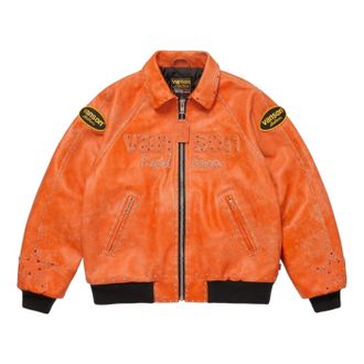 SUPREME FW25 Vanson Leathers b.b. Simon Jacket Orange SUP-FW25-018-ORNG