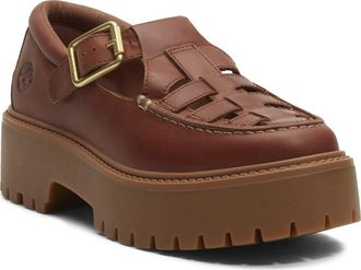 Timberland Stone Street Buckle Platform Shoe in Rust Full Grain at Nordstrom, Size 7.5