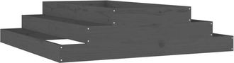 vidaXL Planter Grey 110x110x27 cm Solid Wood Pine Vidaxl
