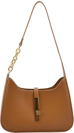 Generic Women Small Shoulder Bag Vegan Leather Purse and Handbags Elegant Underarm Bag Ladies Small Purse Clutch Totes (Brown)