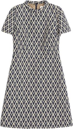 Valentino Garavani Abito corto Toute La V jacquard - Toni neutri
