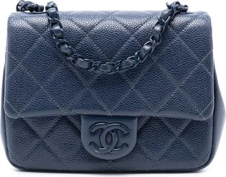 Chanel Tweedehands Mini Square Kaviaar Incognito Flap