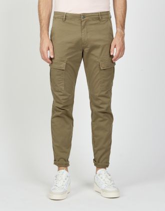 Gang Cargohose GANG 94LEON CARGO, Herren, Gr. 30, N-Gr, gr&uuml;n (khaki), Obermaterial: 97% Baumwolle, 3% Elasthan, unifarben, lang, Hosen Cargohose, mit zus&auml;t