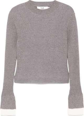 B+ab Maglione a coste - Grigio