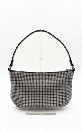 Urban Expression Rhinestone Shoulder Bag In Silver And Black