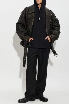 Balmain Hoodie, Mens, Navy Blue