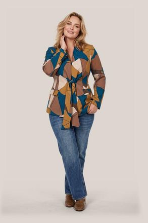 Mart Visser Hannah Print Blazer Petrol / Multi Maxi