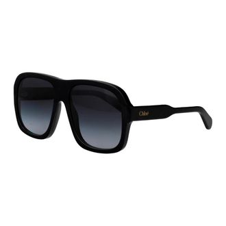 Chlo&eacute; Pilot Sunglasses - female - Chlo&eacute; - Sunglasses - Black - 58 MM - Accessories