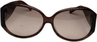Saint Laurent Pre-owned Accessories, female, Brown, Size: ONE SIZE Pre-owned Plastic Sunglasses