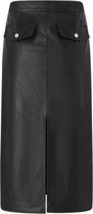 Pinko Midi Rok - Dames - Midirokken - Zwart - M - Rokken