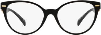 Versace VE3334GB1 Cat-eye Frame with Gold Hardware Eyeglasses - Black