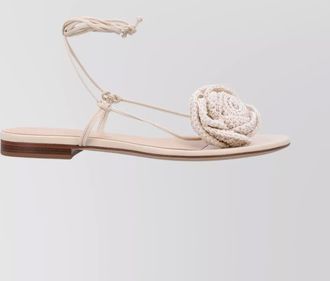 Magda Butrym flat sandal crochet flowers