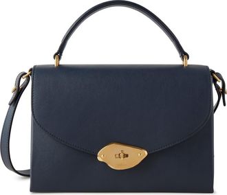 Mulberry Lana High Gloss Leather Top Handle Bag in Night Sky at Nordstrom