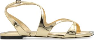 Jimmy Choo London Gold Ayla Flat Metallic Sandals