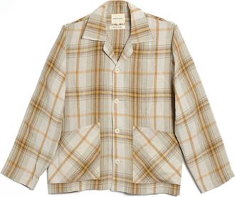 Nicholas Daley Mens 3 Pocket Collared Cardigan In Summer Tartan