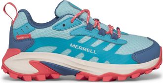 Merrell Moab Speed 2 Low Waterproof Hiking Shoes Blue 4 Kids