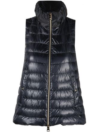 Herno padded zip-up gilet - Blue
