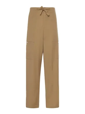 Jil Sander Cotton Poplin Cargo Pants