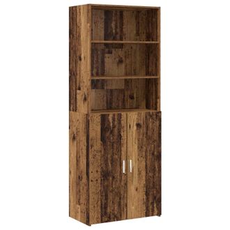 vidaXL Aparador Alto Madera Envejecida 70 X 42,5 X 185 Cm Vidaxl