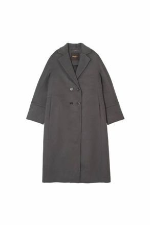 Moorer Womens Ravennale Double-Breasted Wool Coat In Grigio
