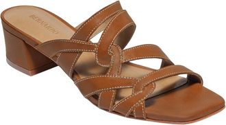 Bernardo Johanne Leather Low Heel Sandal