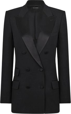 Tom Ford Dubbelrijige Blazer - Dames - Blazers - Zwart - S - Wol - Jassen