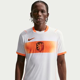 Nike Netherlands 2026 Match Away Nike Mens Aero-FIT Soccer Authentic Jersey in White | IB5220-100