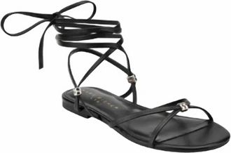 Marc Fisher Womens Este Ankle Wrap Sandals In Black