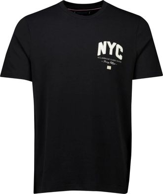 Tommy Hilfiger Tops, Heren, Zwart, 2Xl, Zwart T-shirt met stijl