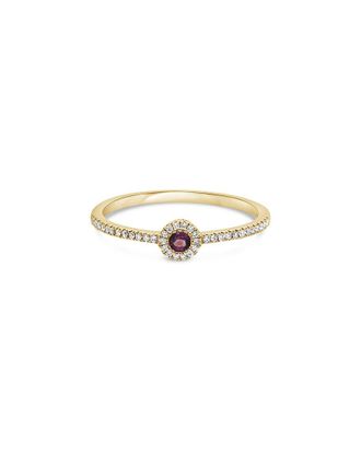 Sabrina Designs 14K 0.13 Ct. Tw. Diamond & Amethyst Ring