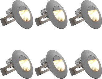 vidaXL Vidaxl - Outdoor led Wall Lights 6 pcs 5 w Silver Round