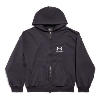Balenciaga x Under Armour Zip-Up Hoodie Black White 803264TRVB89034
