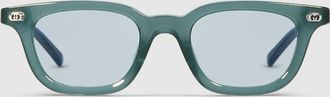 Gucci Oval Frame Sunglasses, Blue