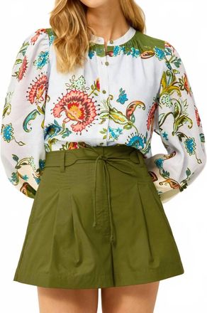 Marie Oliver Kendra Long Sleeve Blouse In Delphi