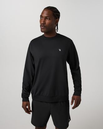 Vuori Clothing Sunday Crew Neck Shirt | River Rock Heather | Medium