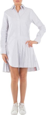 Thom Browne Oxford Stripe Oversized Shirtdress, Brand Size 40 (US Size 4)