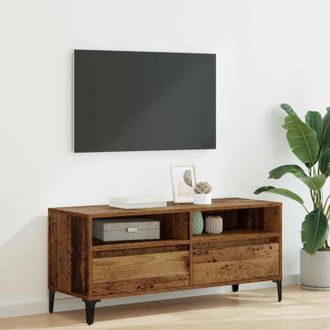 vidaXL vidaXL Mobile TV con cassetto Legno vecchio 100 x 34,5 x 44,5 cm